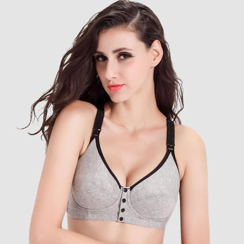 Cotton pregnant women without steel ring bra open buckle feeding vest underwear breastfeeding bra free shipping Cotton pregnant women without steel ring bra open buckle feeding vest underwear breastfeeding bra free shipping