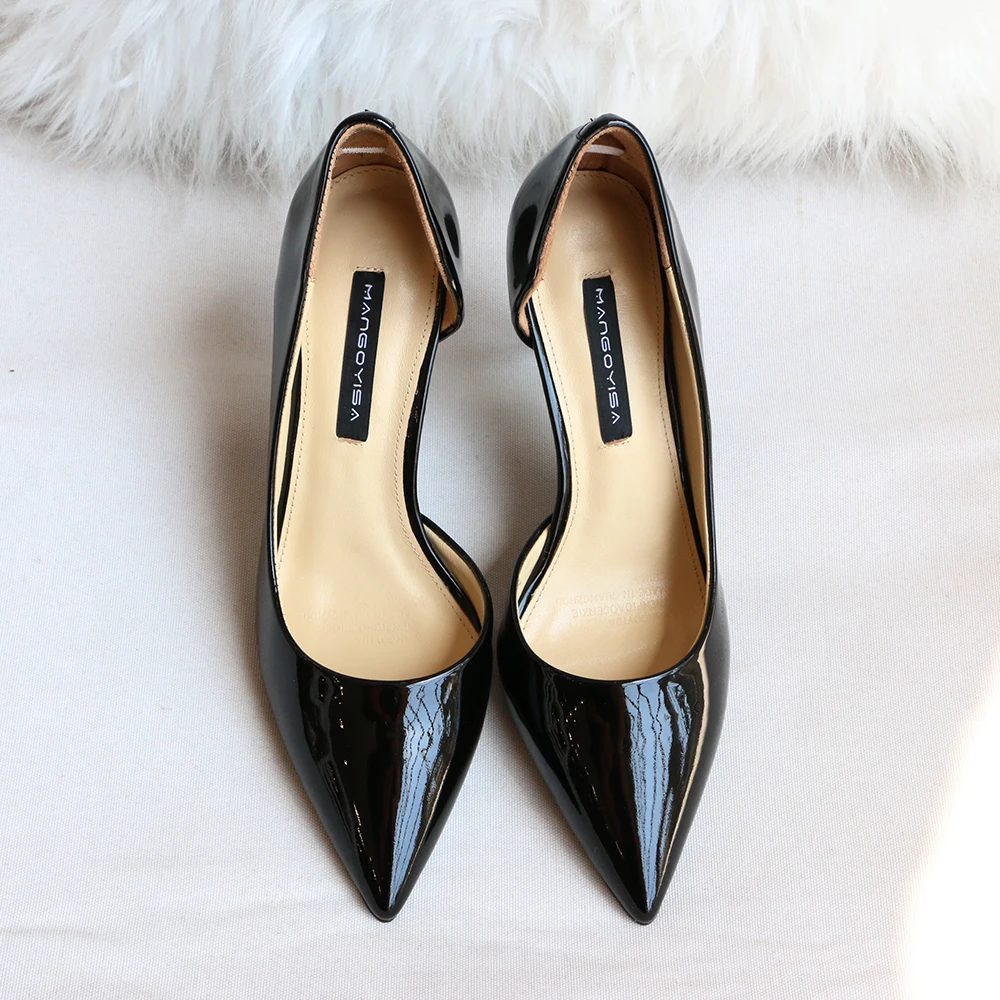 Pointed High Heels/Women's Pumps Are Designed For Sexy Fashion Women For Parties/Work And Made Of Genuine Leather 2019 MANGOYISA Pointed High Heels/Women's Pumps Are Designed For Sexy Fashion Women For Parties/Work And Made Of Genuine Leather 2019 MANGOYISA
