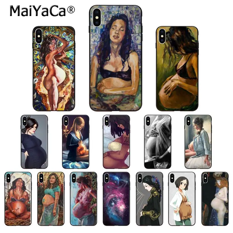 

MaiYaCa Pregnant Mom Baby Customer High Quality Phone Case for Apple iPhone 8 7 6 6S Plus X XS MAX 5 5S SE XR Mobile Cases