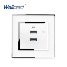 2 Usb разъем порт зарядное устройство 5 в 2100 мА настенный двойной USB IOS Android Pad Телефон быстрая зарядка розетка акриловая панель