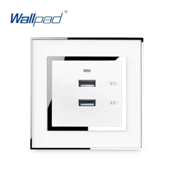 

2 Usb Socket Port Charger 5V 2100mA Wallpad Wall Double USB IOS Android Pad Phone Fast Charging Power Outlet Acrylic Panel