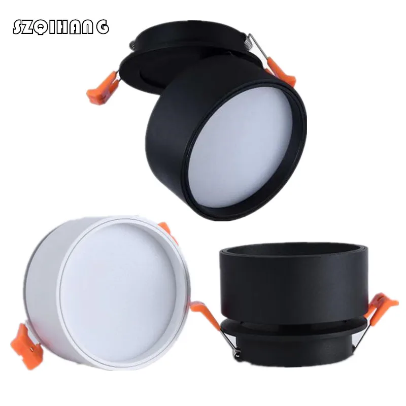 

7 Вт/12 Вт/18 Вт COB Светодиодная потолочная лампа белый/черный корпус теплый натуральный холодный белый складной и вращающийся на 360 градусов вниз свет