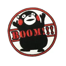 Япония Кумамон вышитая нашивка симпатичный медведь животных Коллекция рюкзак сумки на плечо аппликации патчи Bedge коллекция подарок