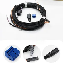 Для Volkswagen VW PASSAT B8 Golf 7 GTI R логотип повернуть стандарт зеркало заднего вида камера rvc проводов кабеля