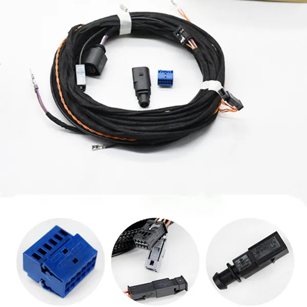 

For Volkswagen VW PASSAT B8 Golf 7 GTI R LOGO turn standard Rear view camera RVC cable wires