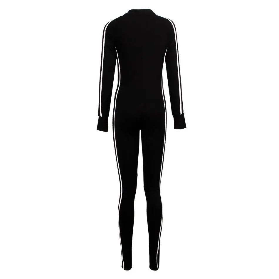 Amily. c высокое качество женские черные комбинезоны новые модные персонажи объятия комбинезон с длинными рукавами с спортивными тренировочными костюмами