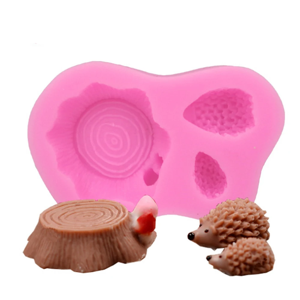 

Baking Pastry Mould Cartoon Squirrel Tree Stump Cake Decoration Silicone Mold Chocolate Mould Gumpaste Tools