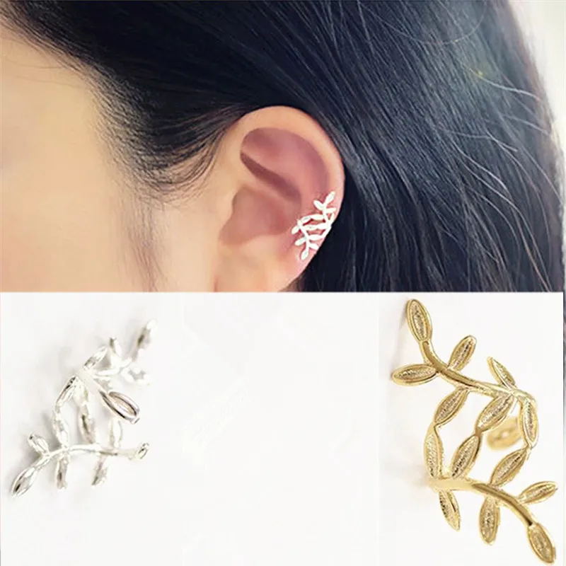 1pcs Ms. Wholesale Europe And The United States Fashion Retro Spread Leaves Ear Clip Earrings Punk Temperament Without Hole | Украшения и