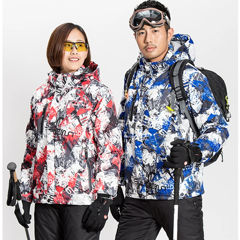 Лыжный костюм Мужская ветровка для катания на лыжах теплая куртка бомбер