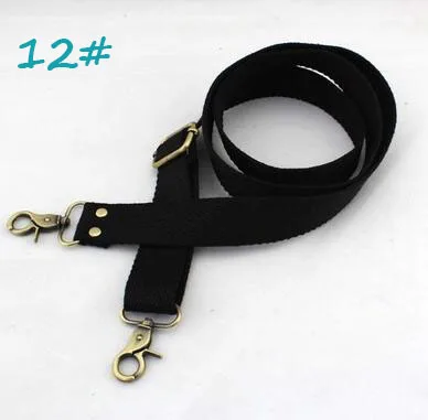 NO12 DIY металлические аксессуары для сумок бронзовая Пряжка на голову красочные регулируемые 3 см Ширина хлопок вязаная лента ремень S0281L - Цвет: NO12
