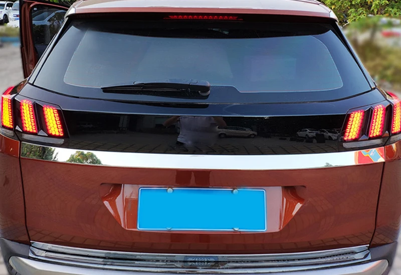 Для Peugeot 3008 GT 2016 2017 2018/ 5008 2018 пластиковые сотообразные структуры Стиль задний