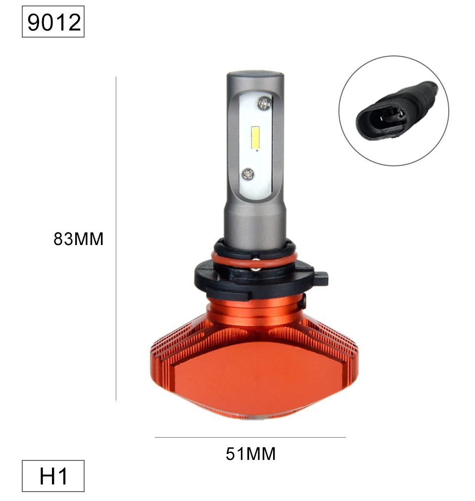 Foxcnsun 1PCS 40W 8000LM 6500K CSP LED H7 Led H4 Car Headlight Bulb Fanless H11 H8 H9 9005 HB3 9006 HB4 Hi Lo Beam H1 H3 12V 24V (14)