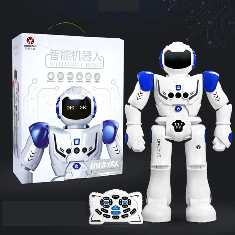 Robot USB Charging Dancing Gesture Action Figure Control RC Robot Toy for Boys Children Kids Birthday Gift Present