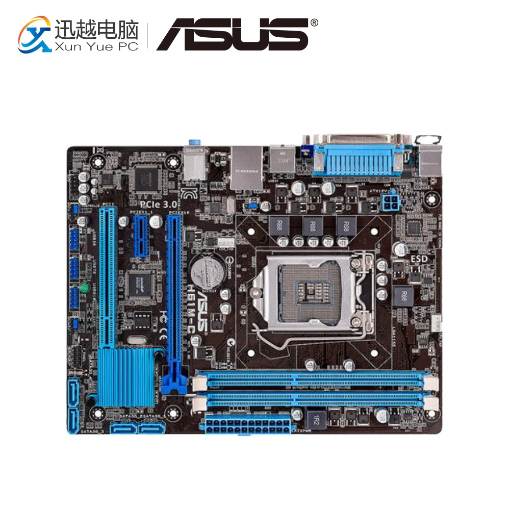 

Asus H61M-C Desktop Motherboard H61 Socket LGA 1155 i3 i5 i7 DDR3 16G Micro-ATX On Sale