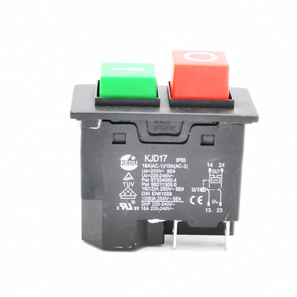 4pin IP55 220 240V 16A электромагнитный кнопочный предохранительный переключатель для