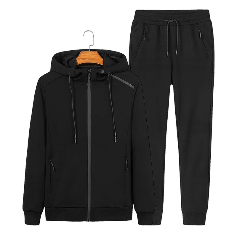 2018 Fashion Spring Autumn Men Sporting Suit Set Jacket+Pant Sportswear Two Piece Set Zipper Hooded Tracksuit For Men size L-8XL 2018 Fashion Spring Autumn Men Sporting Suit Set Jacket+Pant Sportswear Two Piece Set Zipper Hooded Tracksuit For Men size L-8XL