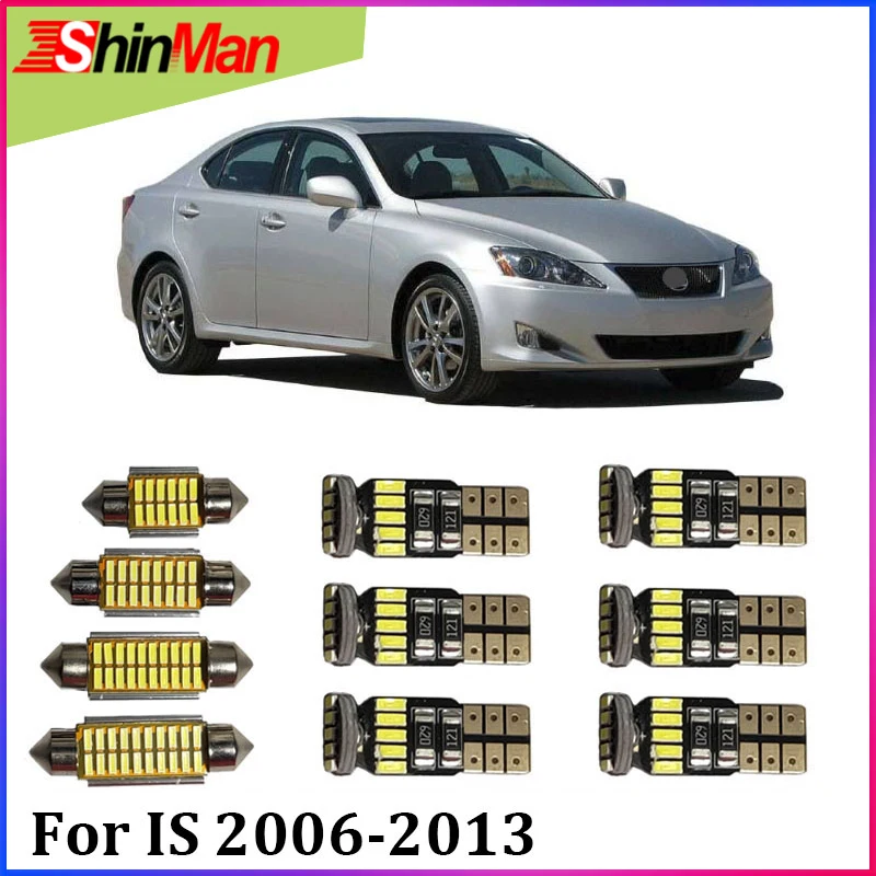 Us 11 9 15 Off Shinman 8x Error Free Auto Car Light Interior Light Led Conversion Kit For Lexus Is250 Is350 Isf Led Interior Package 2006 2013 In