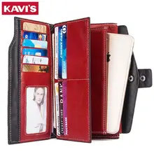 Genuine Leather Women Wallet and Female Clutch Coin Purse Portomonee Phone Bag Card Holder Handy High Quality