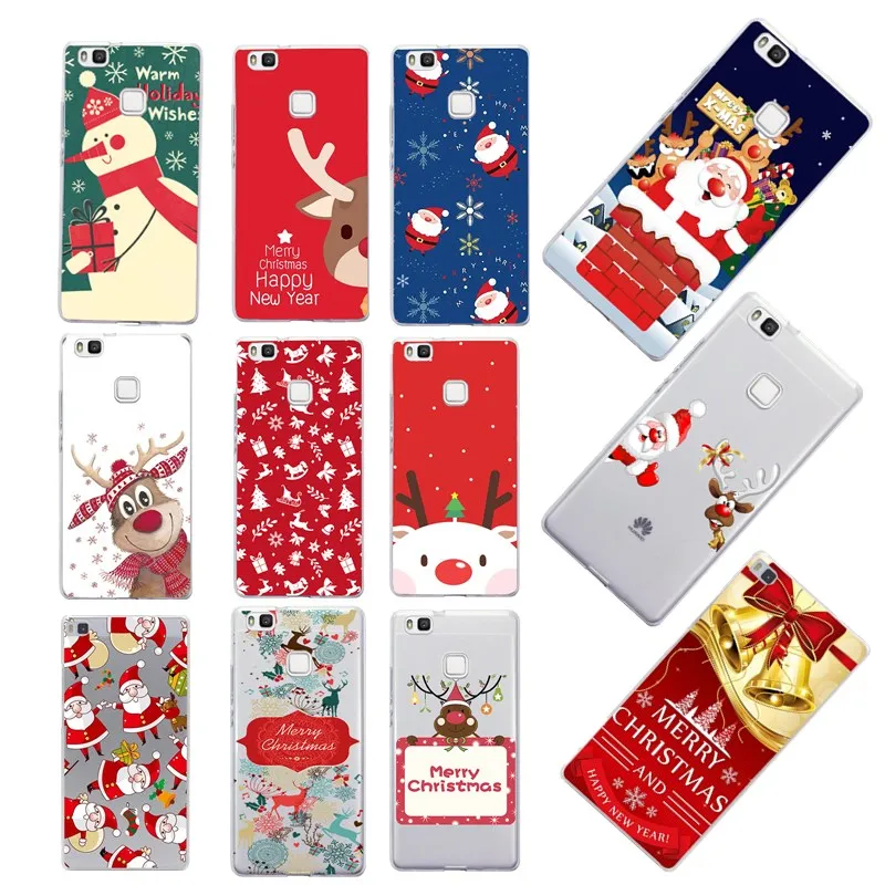 Симпатичный чехол для huawei Mate 10 Lite P Smart P10 p9 p8 lite мини 2017 p20 мягкий Новый год задняя