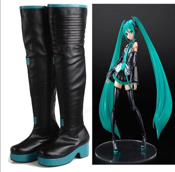 

Handmade Vocaloid Hatsune Miku Custom Made Cosplay Boots Costume Shoes
