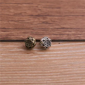 

20PCS 8*8*9mm Metal Alloy Two Color 3D Cupule Charms Plant Pendants for Jewelry Making DIY Handmade Craft P6552