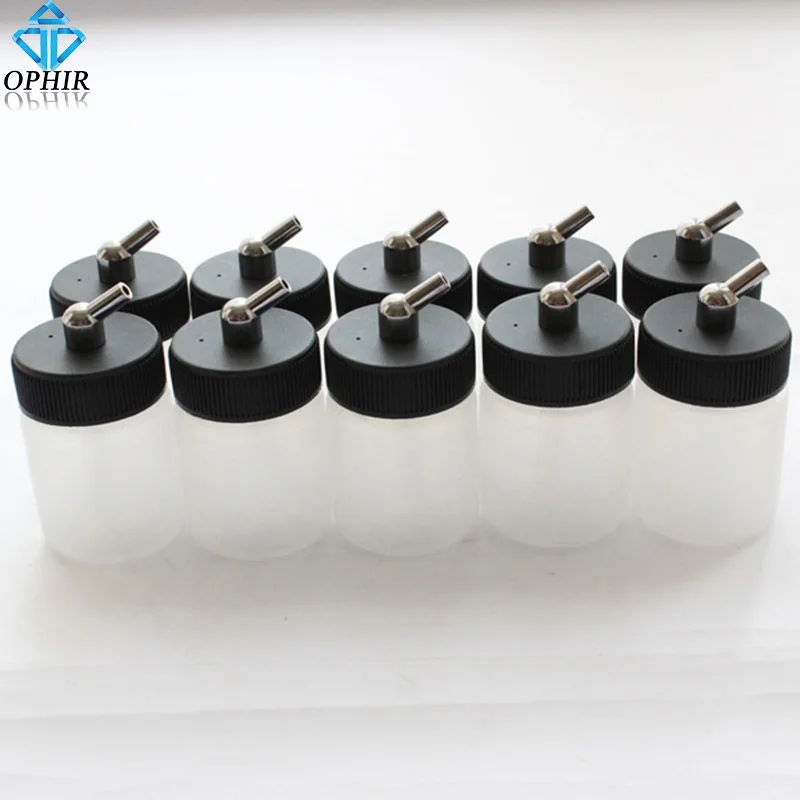OPHIR 10pcs/lot 22cc Single Action Airbrush Plastic Bottles for