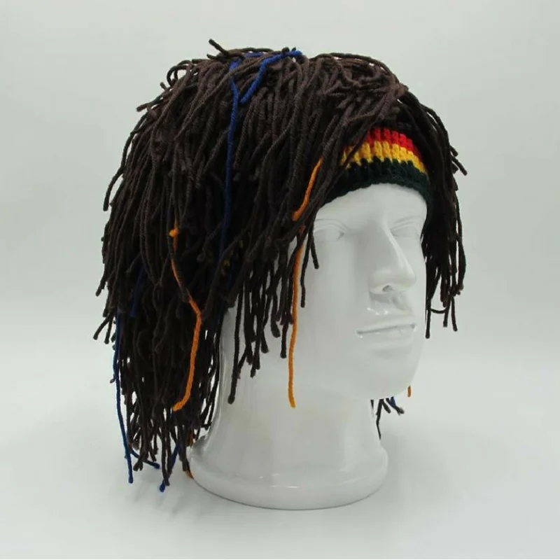 1 шт. Боб Марли Регги ямайская раста шляпа дреды парик Карибы берет кепки берет платье одежда аксессуары модный стиль