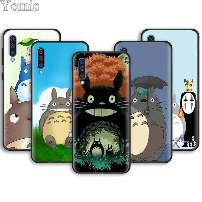 

my neighbor pug totoro Soft Phone Cases for Samsung Galaxy A6 A7 A8 Plus A9 A10 A20 A30 A40 A50 A70 M30 M20 Black Case Cover