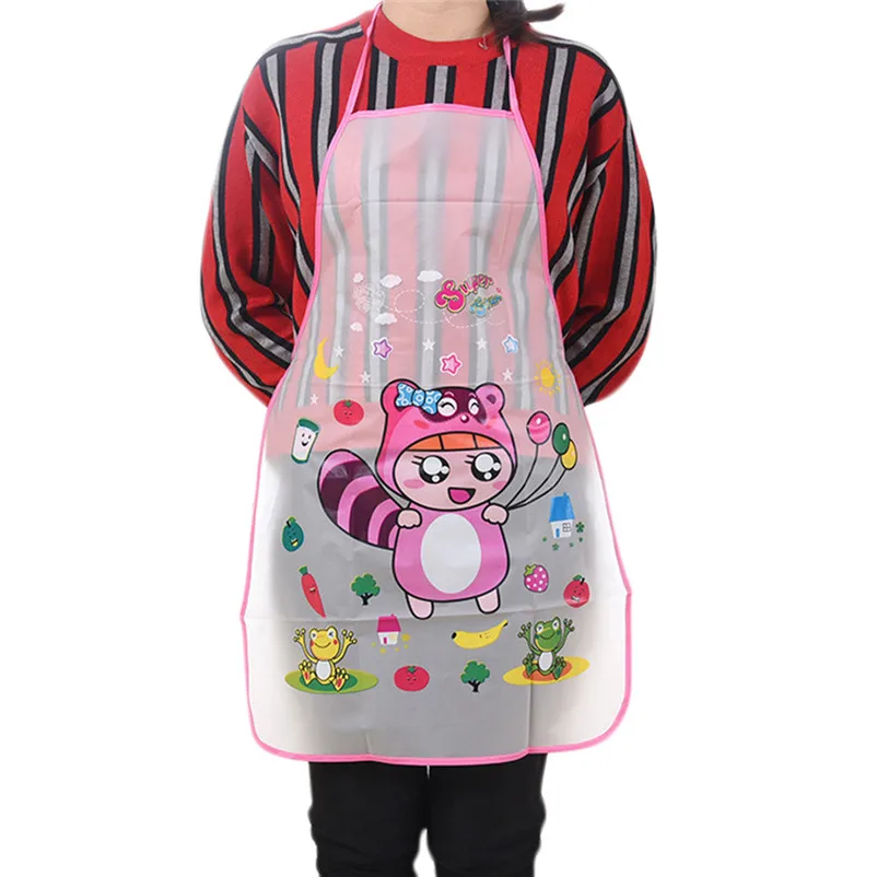 High Quality kitchen aprons for women Home Waterproof Cute Cartoon Kitchen Restaurant Cooking Bib apron dress avental 5S10#N (1)