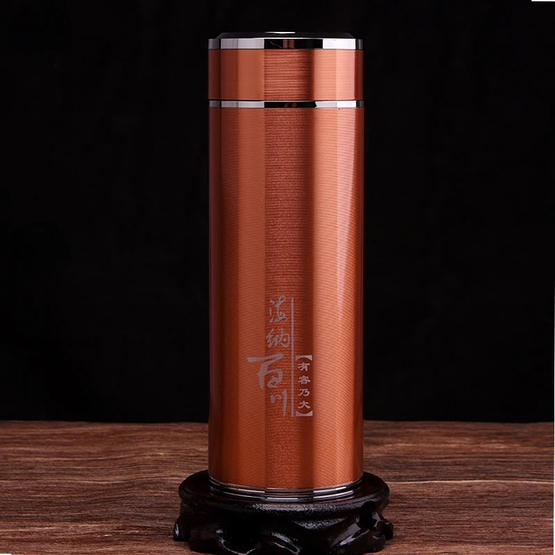 

Insulation cup, sterling silver hand-made 350 ml stainless steel portable coffee cup, perfect for office or living room.