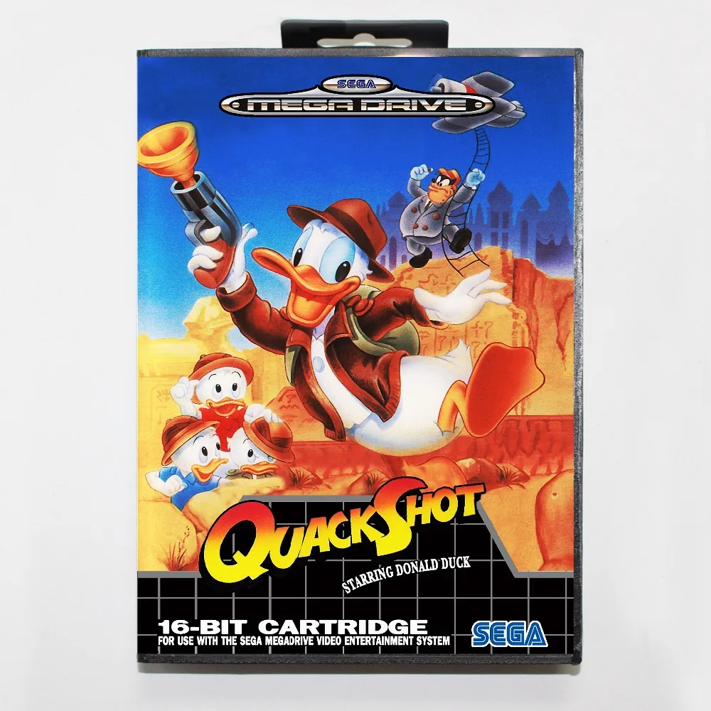 

Quackshot 16 bit SEGA MD Game Card With Retail Box For Sega Mega Drive For Genesis