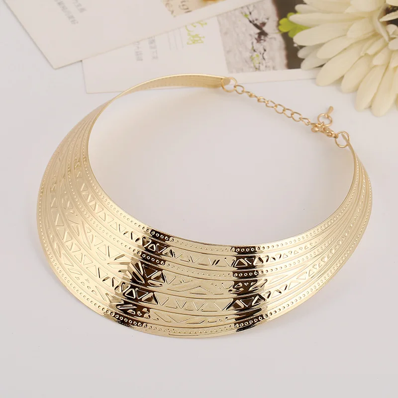 Fashion Jewelry Wide Punk Necklaces Charm Party Necklace Chain Luxury Choker Collar Necklace For Women Collier Femme women jewelry metal choker necklace velvet choker necklaces lace choker necklaces