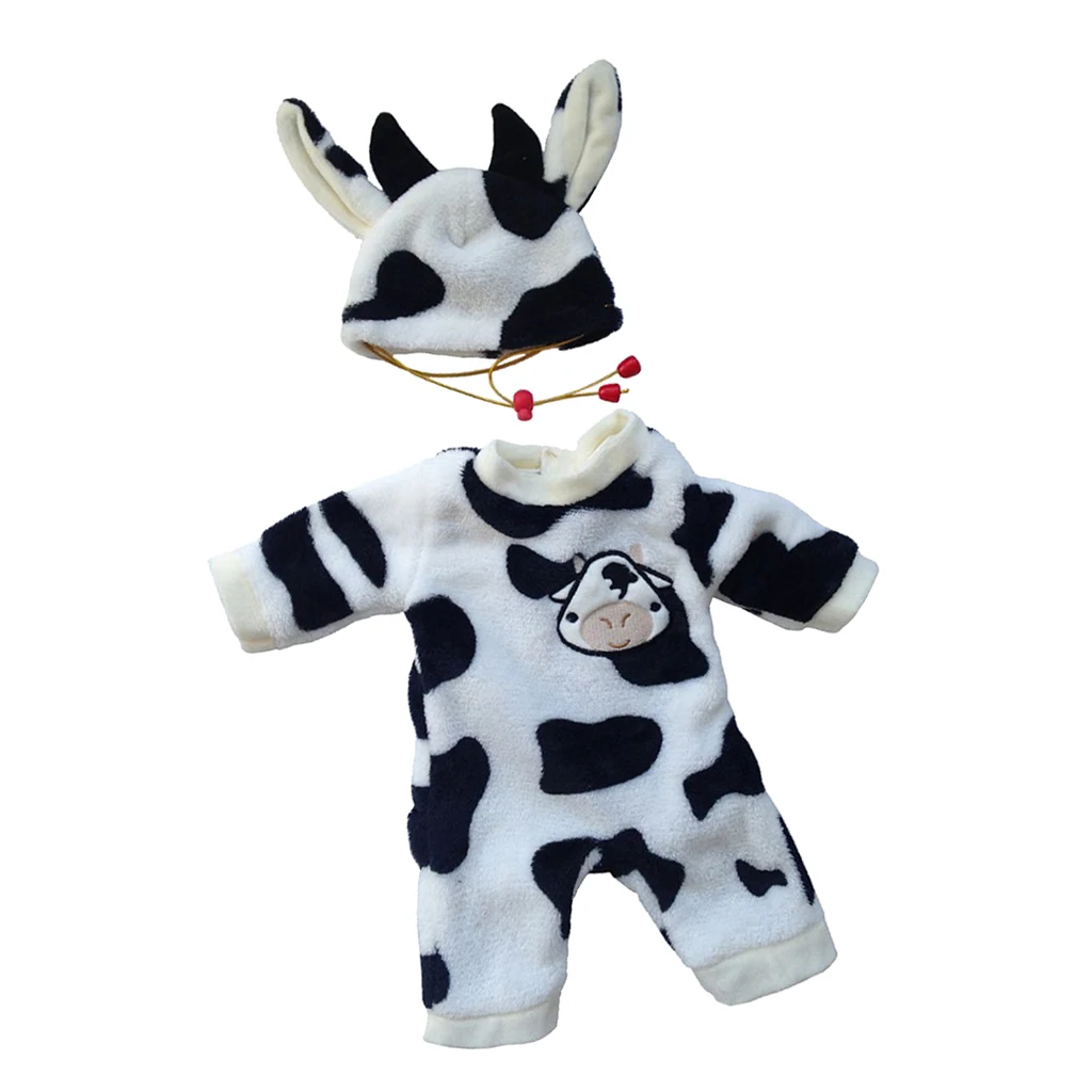 Popular Lovely Newborn Baby Doll Printed Jumpsuit Suit for 50cm Reborn Doll Accs Clothes Set