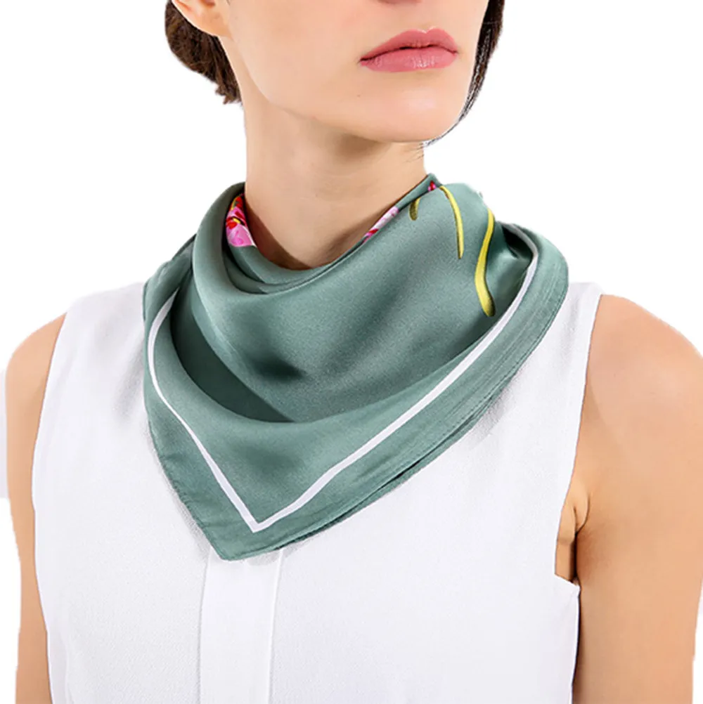 Scarf Ring Wrap Kerchief Neck Shawl Women Girl Elegant Square Printing