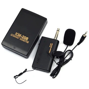 

Universal Mini FM Clip-On Microphone Transmitter Remote Wireless Microphone Headset Stage Mic System Receiver Lavalier