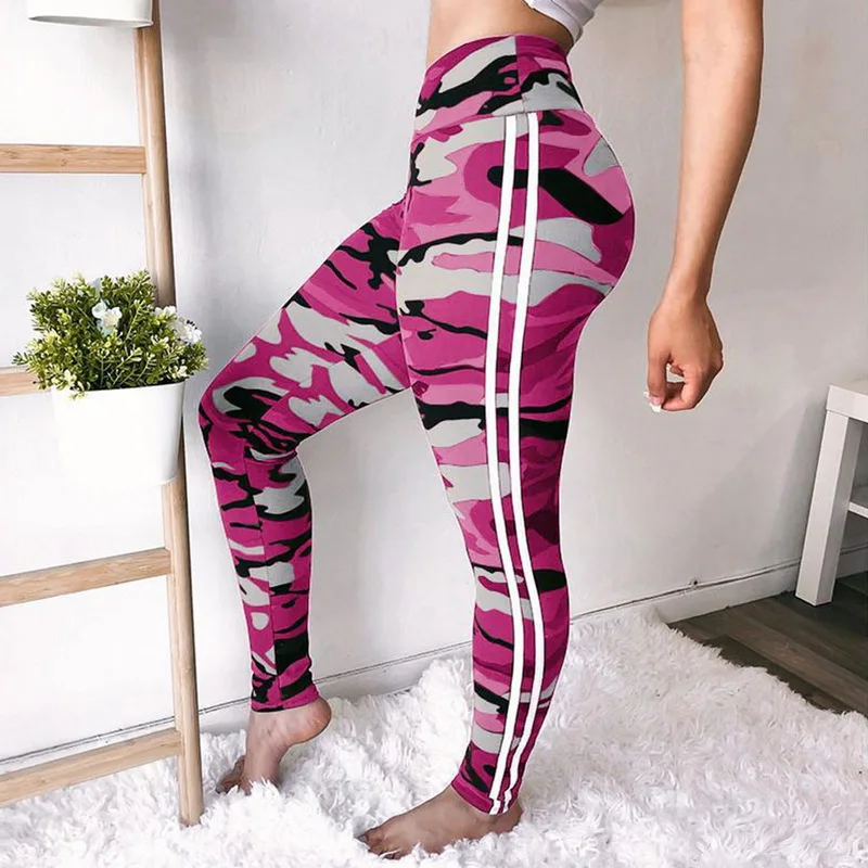 

Luxury Women Skinny Pants Plus Size Fashion Striped Camouflage Print Streetwear Trousers Casual High Waist Joggers Sweatpants