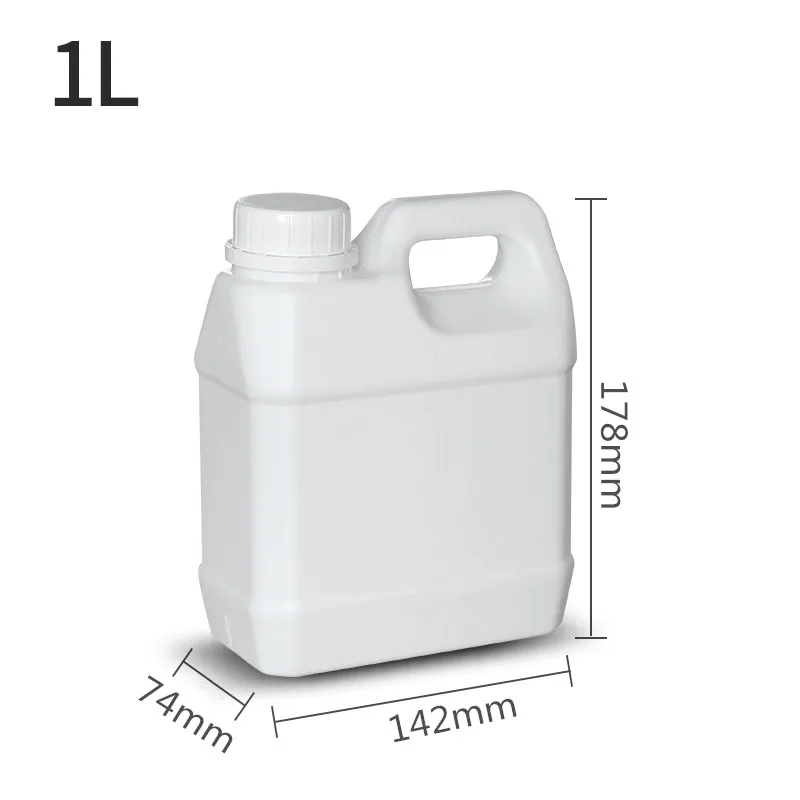 

1 liter Square F-Style plastic bottle with screw on Tamper Evident Lids Food Grade HDPE packaging container 50PCS/Carton