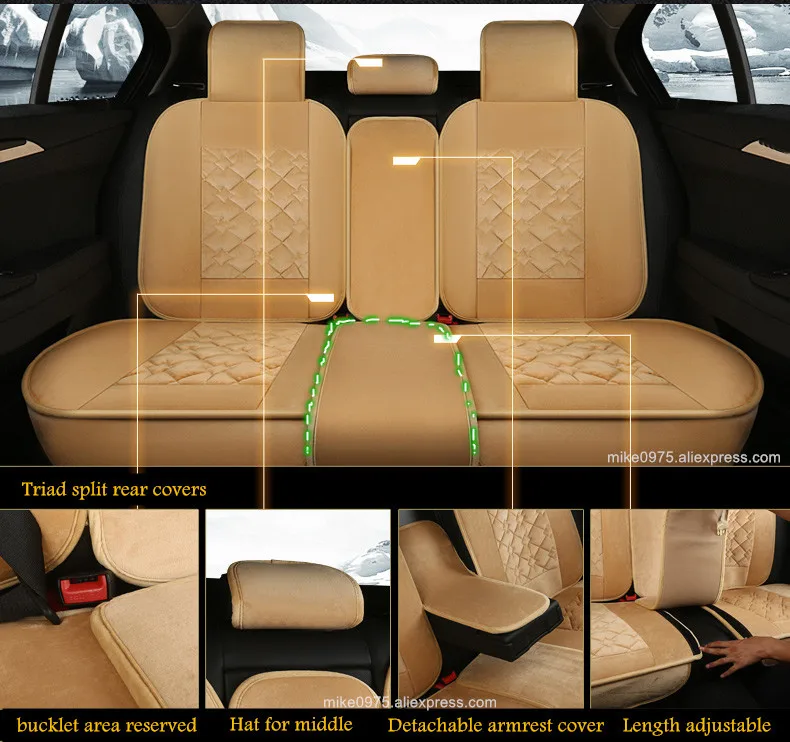 winter warm plush flocking seat cover 03