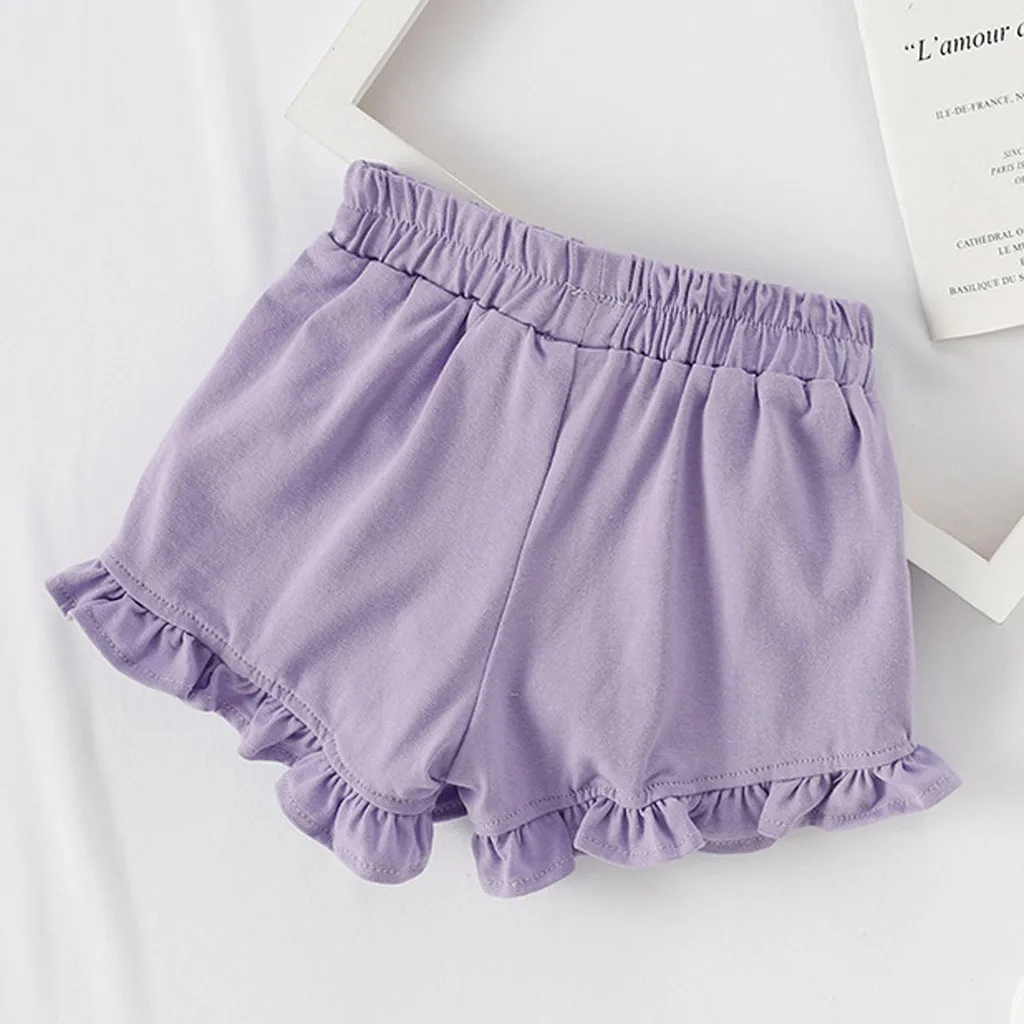 New Summer Girl Shorts Kids Skirts Shorts Ruffles Bowknot strawberry Children Shorts Fashion Girls Clothing