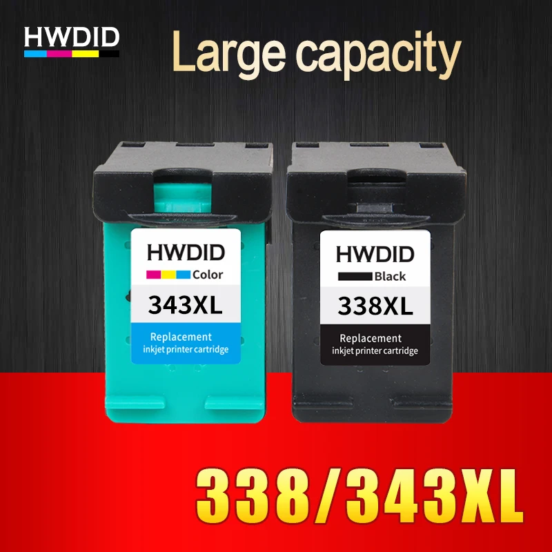 2Pack For HP 338 343 ink cartridge For HP Deskjet 6540 5740 5745 6520