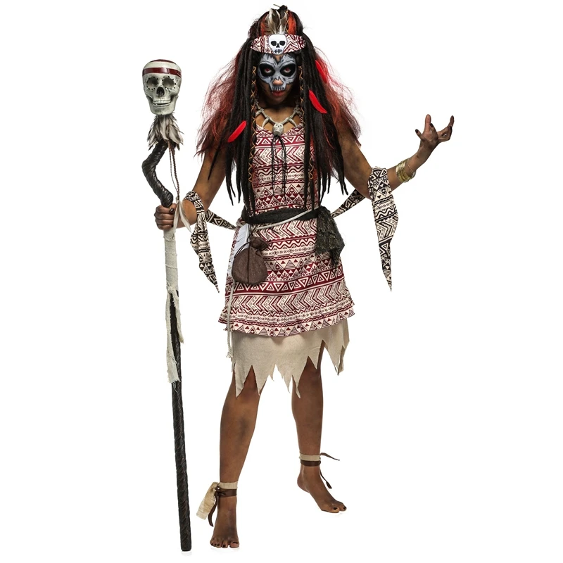 halloween mysterious adult women voodoo witch costume bring powerful magic terrify the masses cosplay clothing - Cheap Creepy Halloween Costumes halloween mysterious adult women voodoo witch costume bring powerful magic terrify the masses cosplay clothing - Cheap Creepy Halloween Costumes