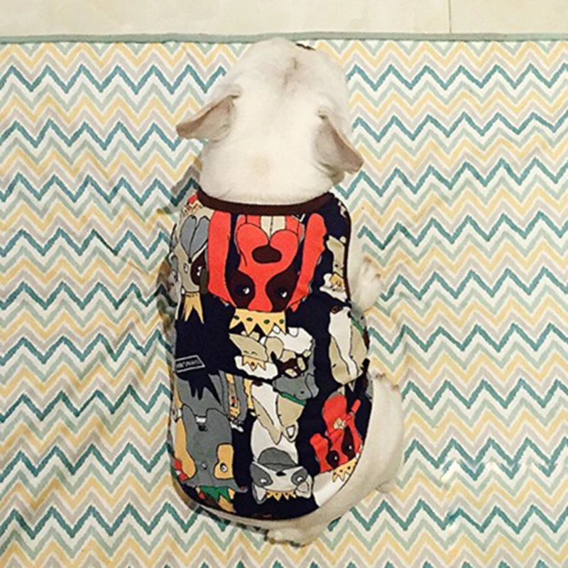 Summer Spring Big Dogs Clothes Large Vest T Shirts French Bulldog Costume For Pets Clothes