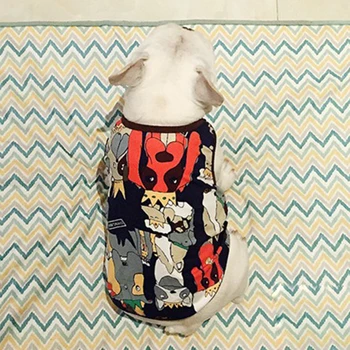 

Summer Spring Big Dogs Clothes Large Vest T Shirts French Bulldog Costume For Pets Clothes Clothing Coat linge pour chien