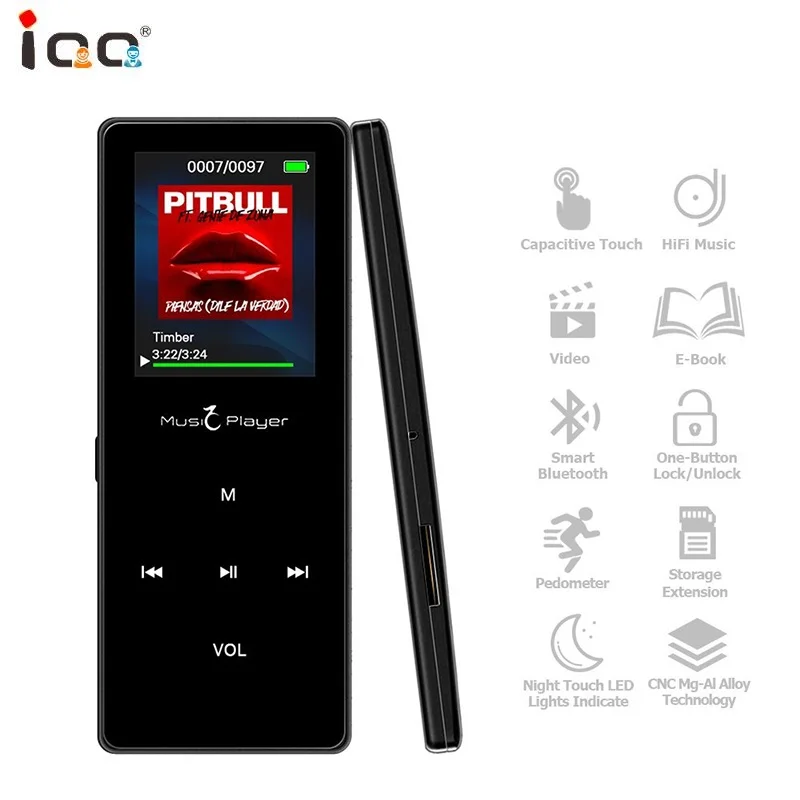 Музыкальный плеер IQQ X01 Bluetooth 8 ГБ без потерь mp4 сенсорный экран FM радио электронная