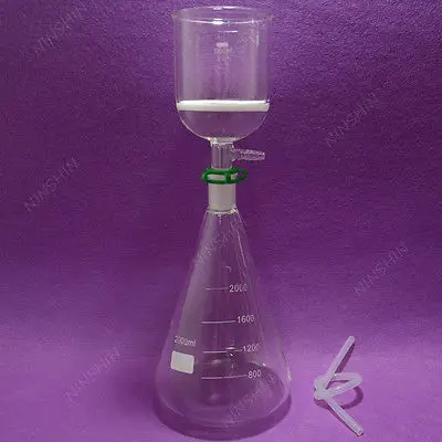 Набор фильтрации [колба Erlenmeyer + воронка фильтра (3 #)] 2000 мл набор лабораторных