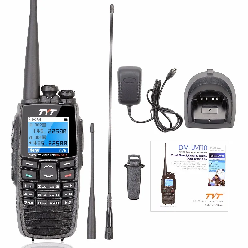 Лидер продаж 5 Вт УКВ двухдиапазонный gps DPMR цифровой двухстороннее радио DM-UV10 с гибкой Длинные Антенны
