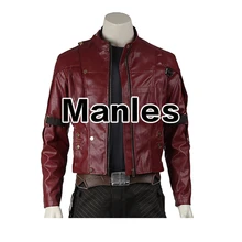 2016 Manles Guardians of The Galaxy Star-Lord Cosplay Costume Star-Lord Jacket Leather Peter Quill Adult Men Halloween Costume