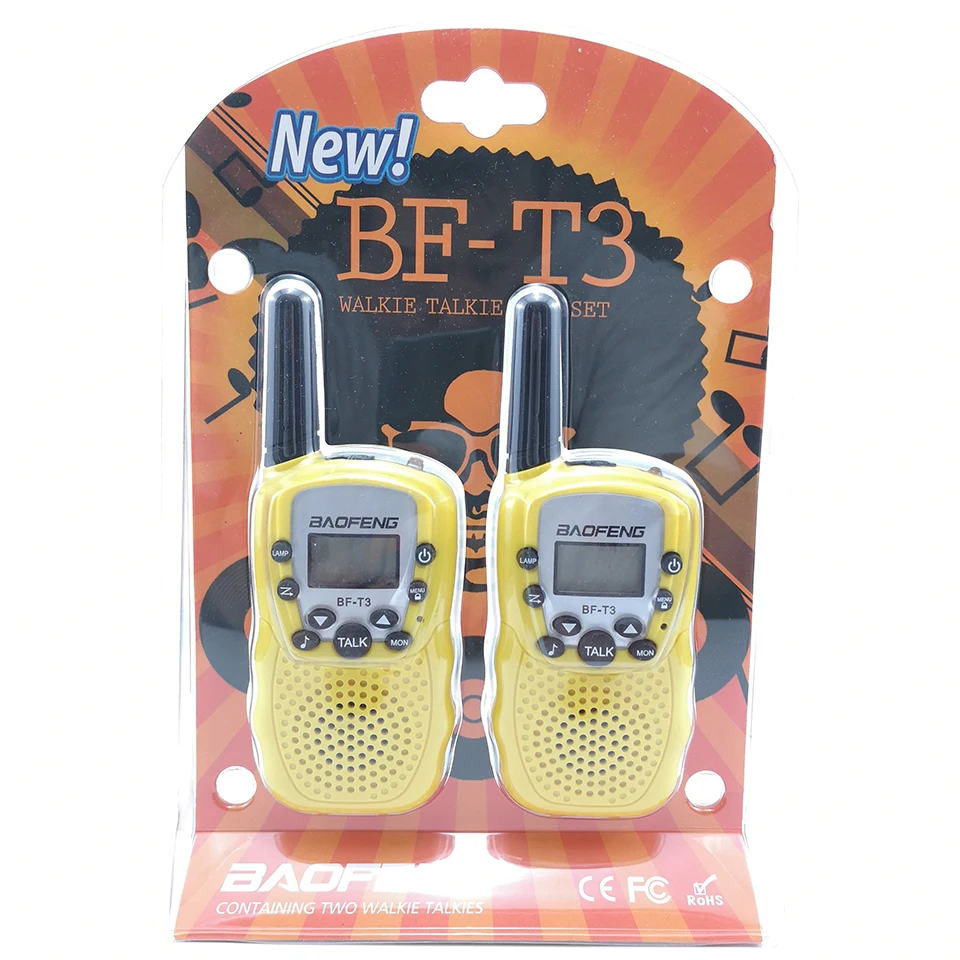 2 шт. Baofeng BF-T3 PMR446 рация лучший подарок для детей радио Ручной T3 Мини беспроводной двухстороннее радио детская игрушка Woki Toki