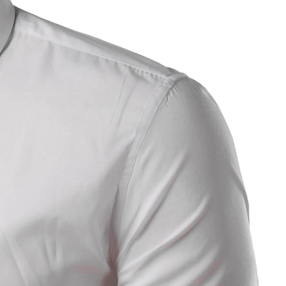 2018 New Summer Men's short Sleeve Shirt Slim Fit Camisa Social Masculina Chemise Homme Mens Solid Color Business Shirts 6537