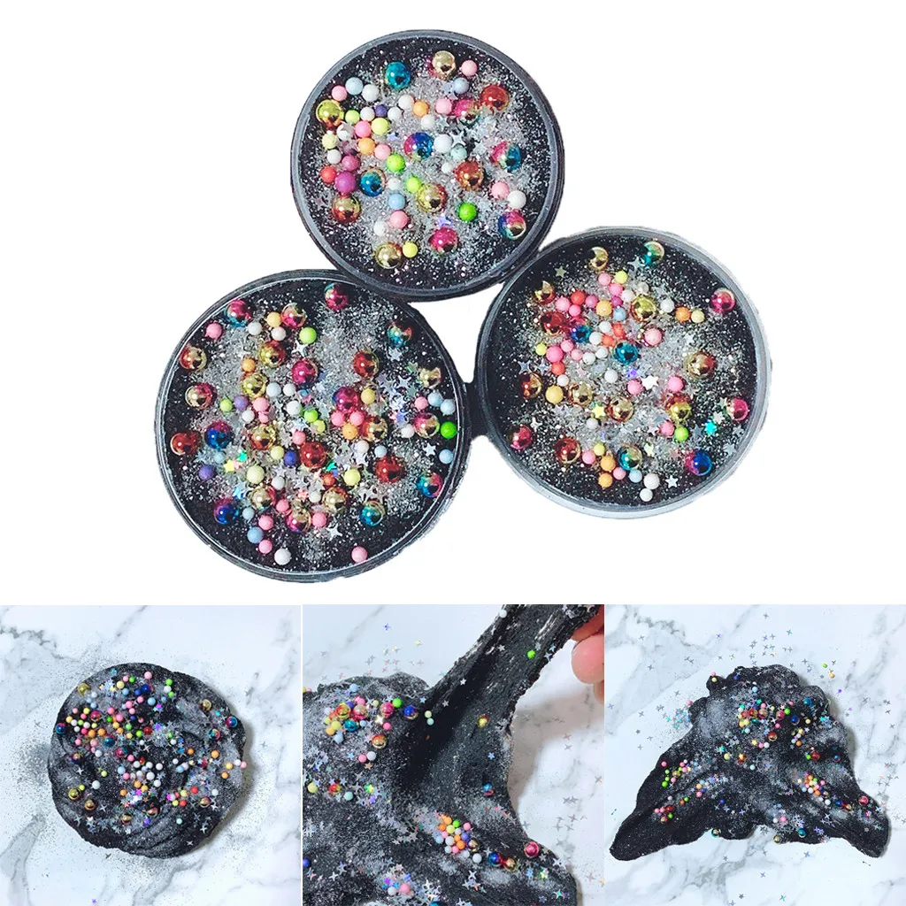 

Beautiful Infinite Galaxy Pearl Cloud Mud Relieve Children and Kids Fun Toy Gift 60ml/100ml/120ml Fantasy Black Galaxy Slime toy